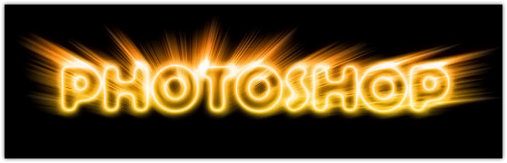 Rayburst Light Text Effect Photoshop Tutorial