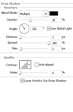 Drop Shadow Settings